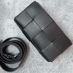 Quince Black Woven Clutch